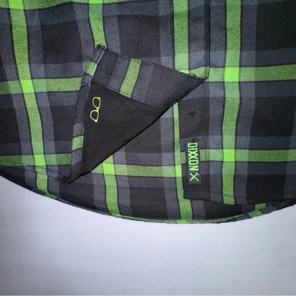 Dixxon Flannel Co Plaid Shirt Women Small Green Black Pearl Snap The Shifter - Picture 3 of 13